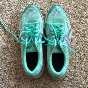 Asics Blue Athletic Shoes with Breathable Mesh Upper